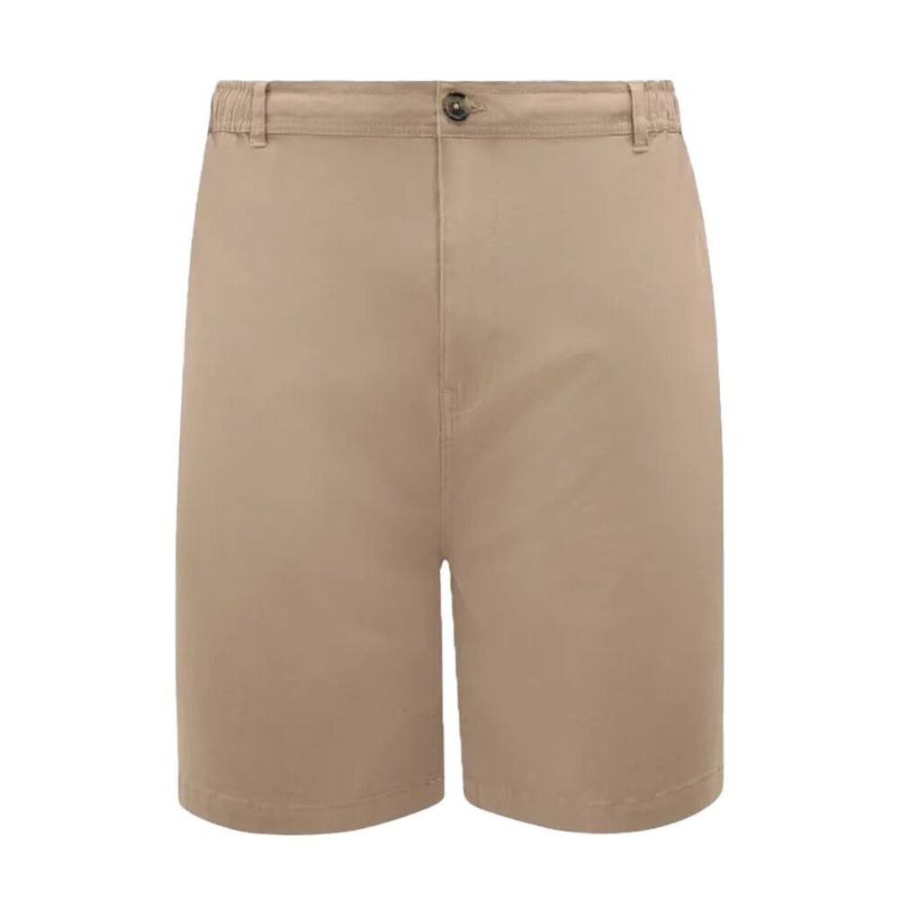 Duke Mens Spencer D555 Stretch Elasticated Waist Kingsize Shorts / Stone